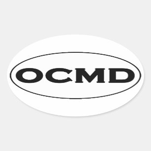 Oval Logo von OCMD Ovaler Aufkleber