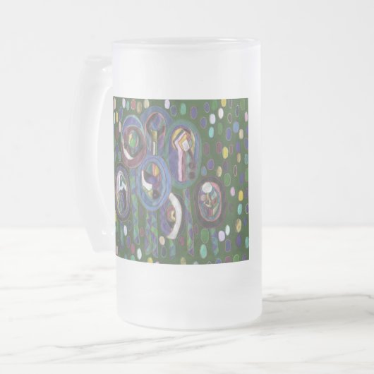 Oval Mattglas Bierglas (Vorderseite Links)