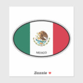 Oval Mexico Vinyl Aufkleber für Auto und mehr (Blatt)