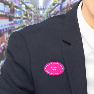 Oval Name-Markierung für die Handelsmarke Pink Namensschild
