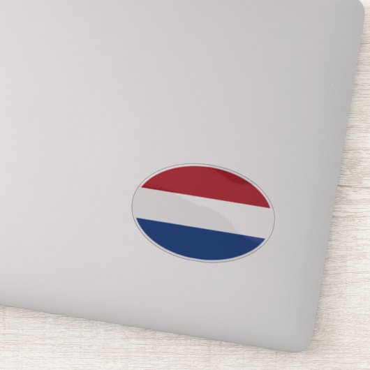 Oval Netherlands Flag Aufkleber (Detail)