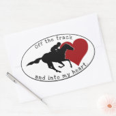 Oval Off der Trackaufkleber Ovaler Aufkleber (Umschlag)