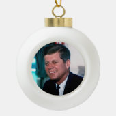 Oval Office of President John F. Kennedy Keramik Kugel-Ornament (Vorderseite)
