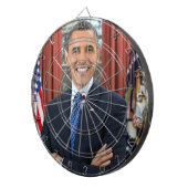 Oval Office Portrait, Obama Barack US-Präsident Dartscheibe (Vorderseite rechts)