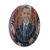 Oval Office Portrait, Obama Barack US-Präsident Dartscheibe (Vorderseite Links)