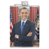 Oval Office Portrait, Obama Barack US-Präsident Flachmann (Vorderseite)
