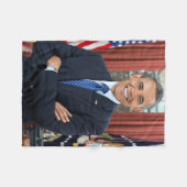 Oval Office Portrait, Obama Barack US-Präsident Fleecedecke (Vorderseite (Horizontal))