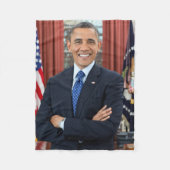 Oval Office Portrait, Obama Barack US-Präsident Fleecedecke (Vorderseite)