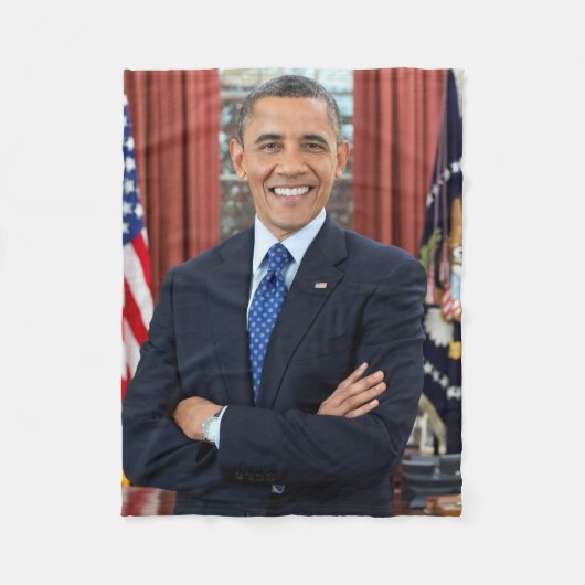Oval Office Portrait, Obama Barack US-Präsident Fleecedecke (Vorderseite)