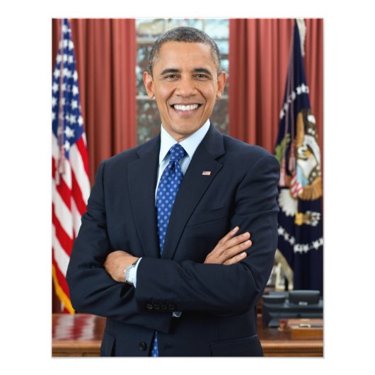 Oval Office Portrait, Obama Barack US-Präsident Fotodruck (Vorne)