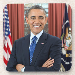 Oval Office Portrait, Obama Barack US-Präsident Getränkeuntersetzer