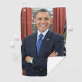 Oval Office Portrait, Obama Barack US-Präsident Golfhandtuch (Insitu)