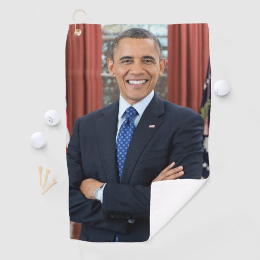 Oval Office Portrait, Obama Barack US-Präsident Golfhandtuch (Insitu)
