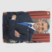 Oval Office Portrait, Obama Barack US-Präsident Golfhandtuch (Horizontal)