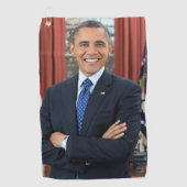 Oval Office Portrait, Obama Barack US-Präsident Golfhandtuch (Vorderseite)