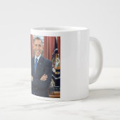 Oval Office Portrait, Obama Barack US-Präsident Jumbo-Tasse (Vorderseite Rechts)