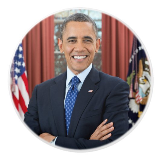 Oval Office Portrait, Obama Barack US-Präsident Keramikknauf (Vorderseite)