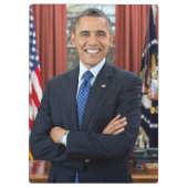 Oval Office Portrait, Obama Barack US-Präsident Klemmbrett (Rückseite)
