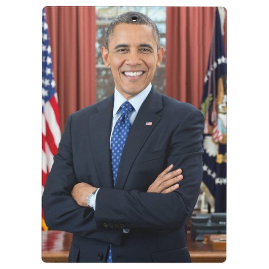 Oval Office Portrait, Obama Barack US-Präsident Klemmbrett (Rückseite)