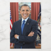 Oval Office Portrait, Obama Barack US-Präsident Lebensmitteletikett (Einzelnes Label)