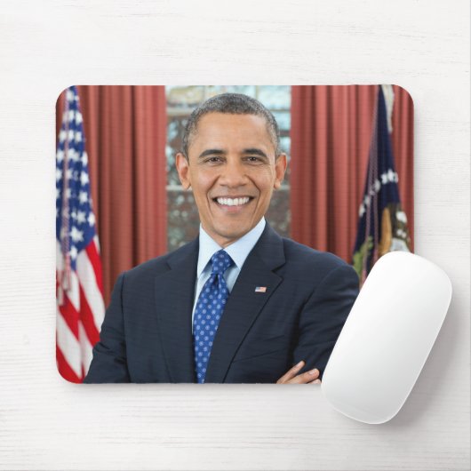 Oval Office Portrait, Obama Barack US-Präsident Mousepad (Mit Mouse)