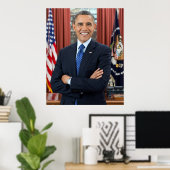 Oval Office Portrait, Obama Barack US-Präsident Poster (Heimbüro)