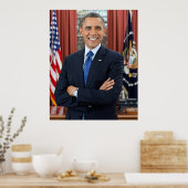 Oval Office Portrait, Obama Barack US-Präsident Poster (Küche)