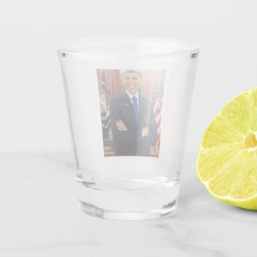 Oval Office Portrait, Obama Barack US-Präsident Schnapsglas (Rückseite)