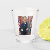 Oval Office Portrait, Obama Barack US-Präsident Schnapsglas (Vorderseite)