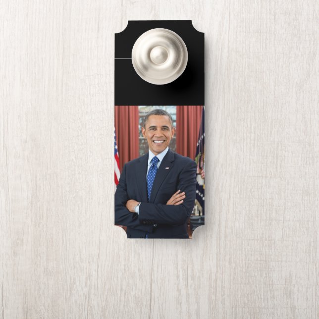 Oval Office Portrait, Obama Barack US-Präsident Türanhänger (Auf Knauf)