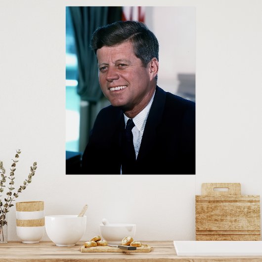 Oval Office Portrait Präsident John F. Kennedy Poster (Küche)