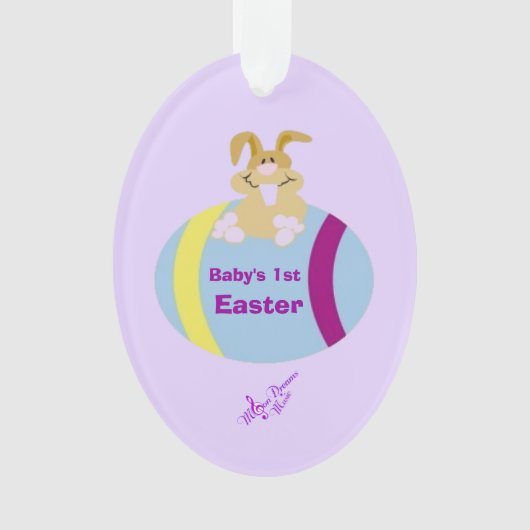 Oval Ornament des Babys 1. Osterfest (Vorderseite)