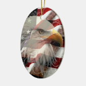 Oval Ornament of American Eagle Flag (Links)