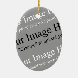 Oval-Ornament-Vorlage für benutzerdefinierte Fotos Keramik Ornament