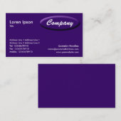 Oval Panel - Dunkles Violett Visitenkarte (Vorne/Hinten)