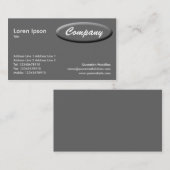 Oval Panel - grau Visitenkarte (Vorne/Hinten)