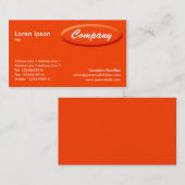 Oval Panel - Orange Visitenkarte (Vorne/Hinten)