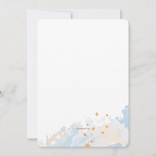 Oval Pastel Frame  Einladung (Rückseite)