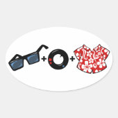 Oval PB Math Aufkleber (Vorderseite)