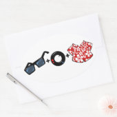 Oval PB Math Aufkleber (Umschlag)