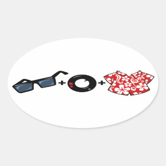 Oval PB Math Aufkleber