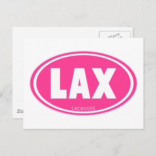 oval-pink postkarte (Vorne/Hinten)