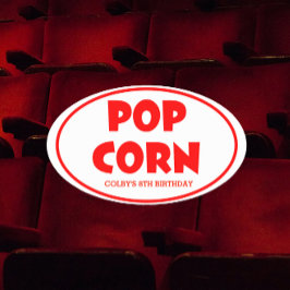 Oval Popcorn Personalisiert Stickers