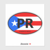 Oval Puerto Rico Vinyl Aufkleber für Auto & mehr (Blatt)