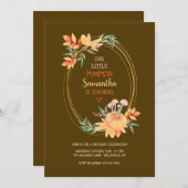 Oval Pumpkin Rahmen PICK HINTERGRUNDFARBE Einladung (Vorne/Hinten)