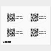 Oval QR Code Aufkleber (Blatt)