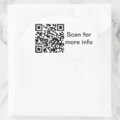 Oval QR Code Aufkleber (Tasche)