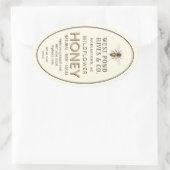 Oval Queenline Honey Jar Label mit Biene 16 & 32oz Ovaler Aufkleber (Tasche)