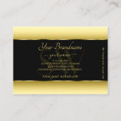 Oval-Rahmen für Schwarz und Ocker Visitenkarte (Rückseite)