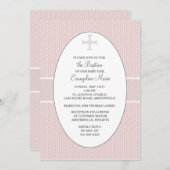 Oval-Rahmen kreuzen - Blush Einladung (Vorne/Hinten)